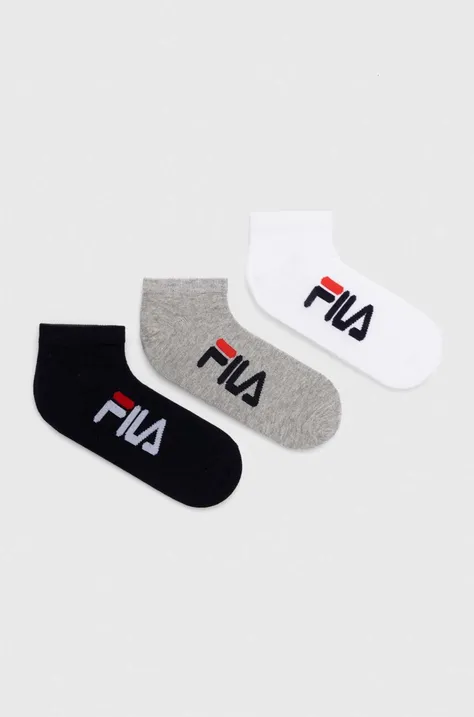 Detské ponožky Fila 3-pak biela farba