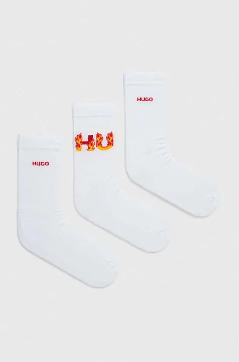 Шкарпетки HUGO 3-pack чоловічі колір білий