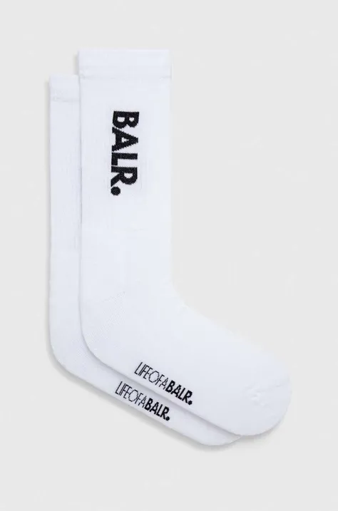 Čarape BALR. 2-pack za muškarce, boja: bijela, B10037