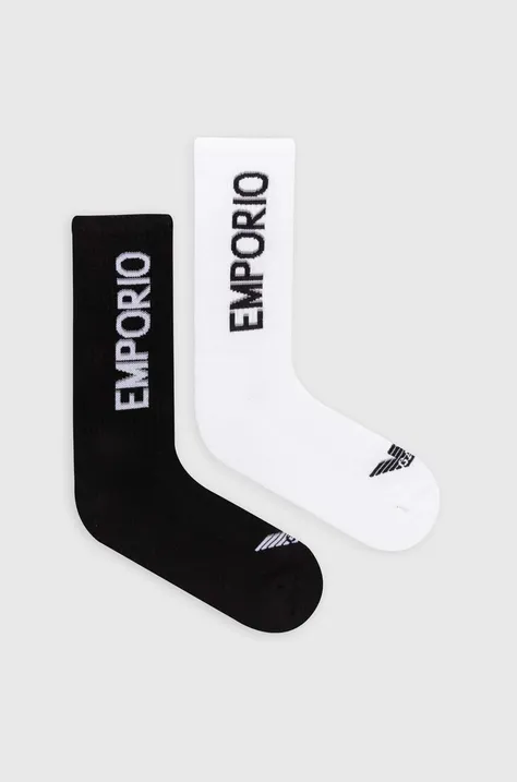 Чорапи Emporio Armani Underwear (2 броя) в бяло