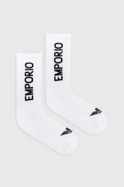 Шкарпетки Emporio Armani Underwear 2-pack чоловічі колір білий