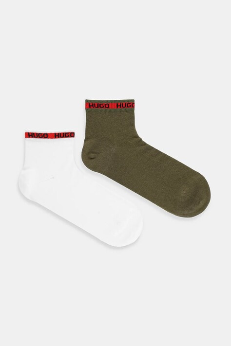 Ponožky HUGO 2-pack pánské, černá barva, 50516390