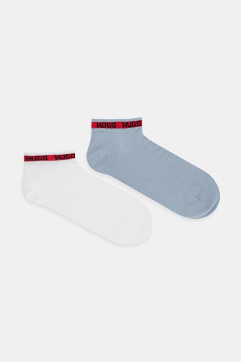 Ponožky HUGO 2-pack pánské, modrá barva