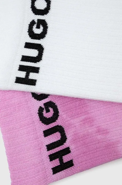 HUGO skarpetki 2-pack męskie kolor różowy