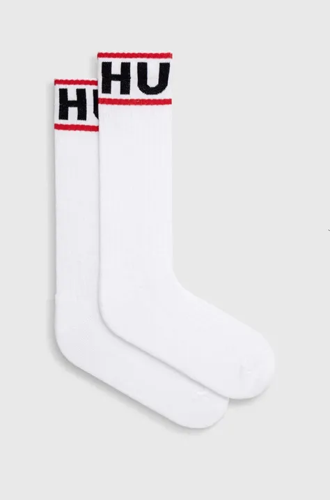 Ponožky HUGO 2-pak pánske,biela farba,50516101
