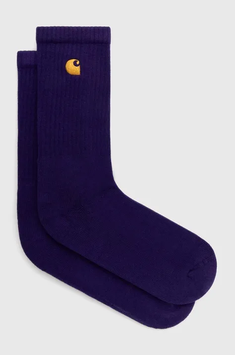 Ponožky Carhartt WIP Chase Socks pánske, fialová farba, I029421.1YVXX