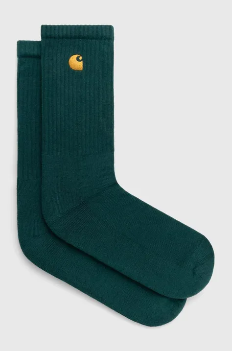 Carhartt WIP calzini Chase Socks uomo colore verde I029421.1YWXX