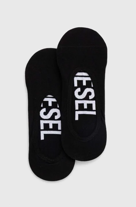 Ponožky Diesel SKM-HIDEPAT 2-pack pánské, černá barva, 00S0MG.0LDAZ