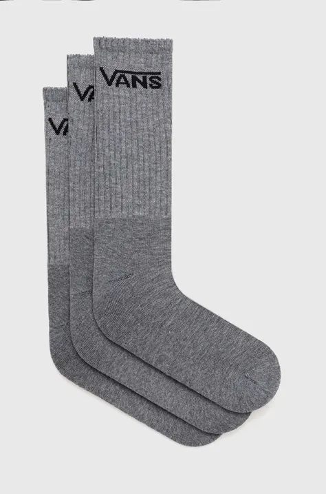 Ponožky Vans 3-pak pánske, šedá farba