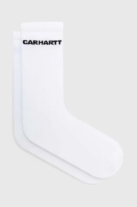 Ponožky Carhartt WIP Link pánské, bílá barva, I033005.00AXX