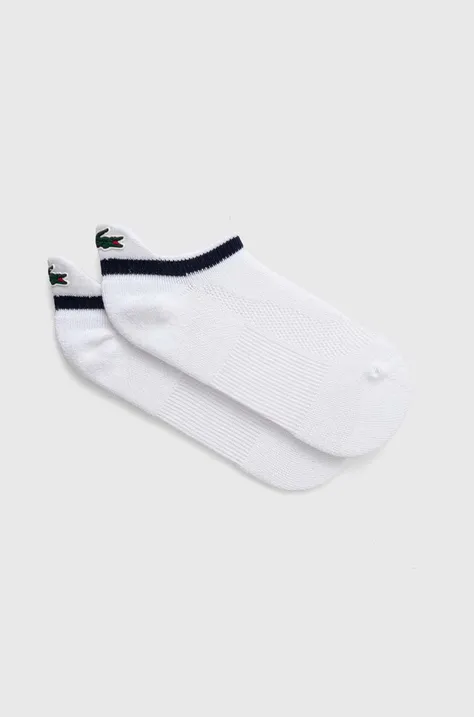 Čarape Lacoste boja: bijela