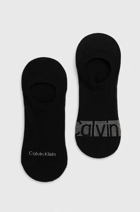 Čarape Calvin Klein 2-pack za muškarce, boja: crna