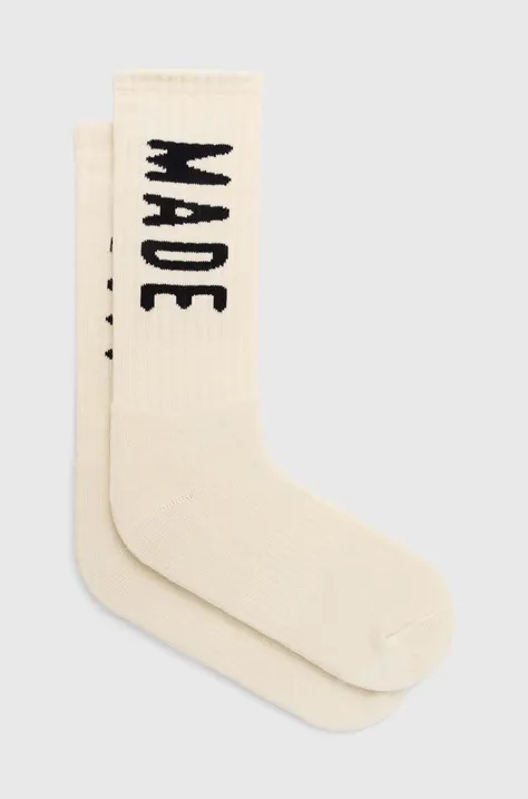 Κάλτσες Human Made Hm Logo Socks χρώμα: μπεζ, HM27GD058