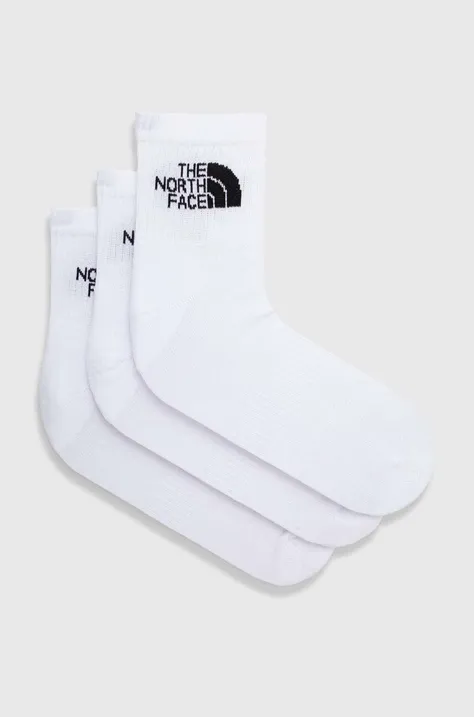 Ponožky The North Face 3-pack pánské, bílá barva, NF0A882GFN41