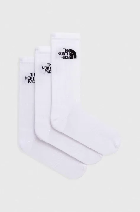 Ponožky The North Face 3-pack pánské, bílá barva, NF0A882HFN41