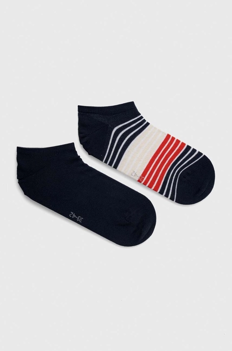 Ponožky Tommy Hilfiger 2-pack pánské, tmavomodrá barva