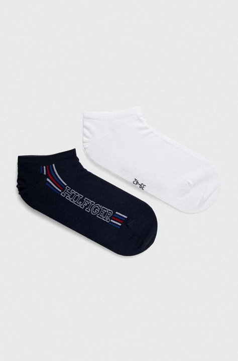 Ponožky Tommy Hilfiger 2-pak pánske, tmavomodrá farba, 701227293