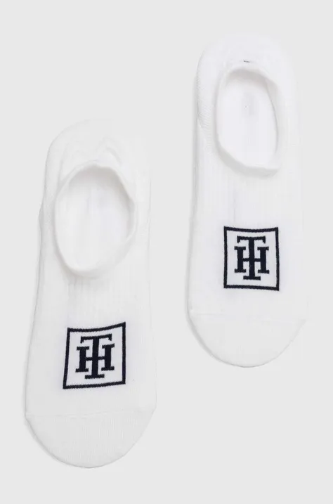 Ponožky Tommy Hilfiger 2-pak pánske, biela farba, 701227296