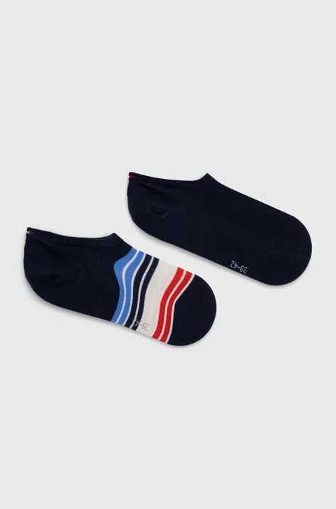 Ponožky Tommy Hilfiger 2-pak pánske, tmavomodrá farba, 701227297