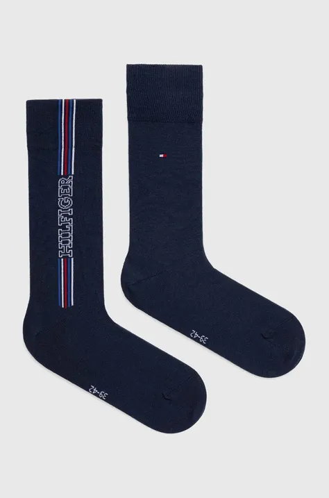 Κάλτσες Tommy Hilfiger 2-pack χρώμα: ναυτικό μπλε 701228219