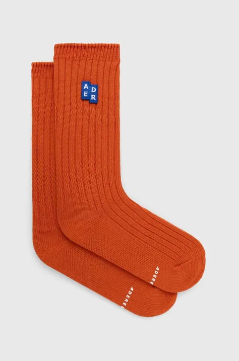 Ponožky Ader Error TRS Tag Socks pánske, oranžová farba, BMSGFYAC0301