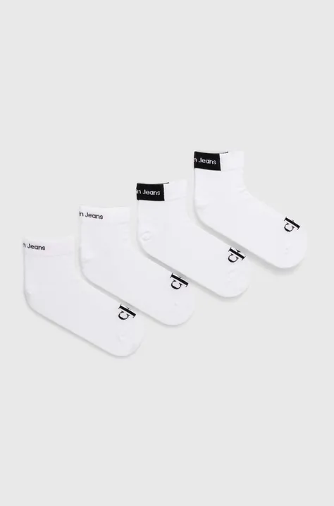 Calvin Klein Jeans skarpetki 4-pack męskie kolor biały 701229675