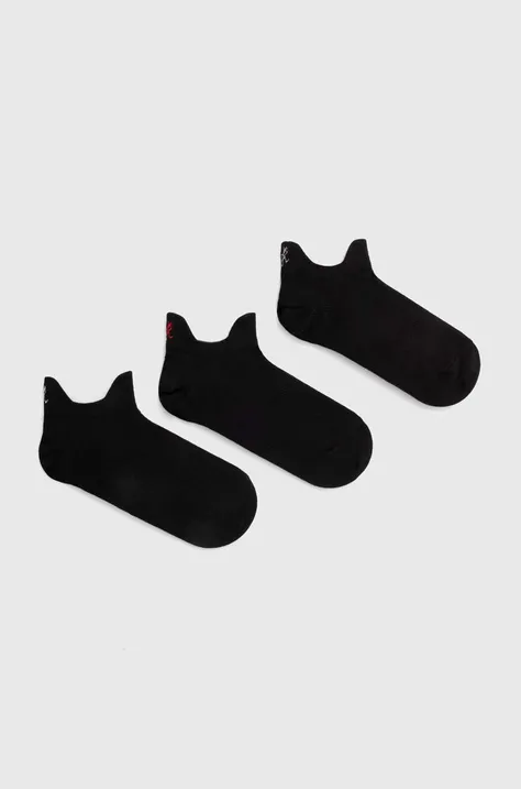 Ponožky Gramicci Basic Sneaker Socks 3-pack 3-pak pánske, čierna farba, SX.M02