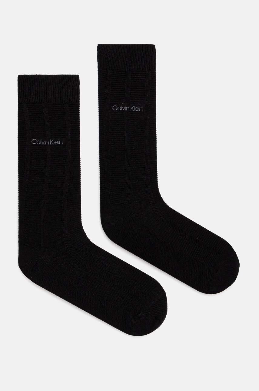 Čarape Calvin Klein 2-pack za muškarce, boja: crna, 701229436