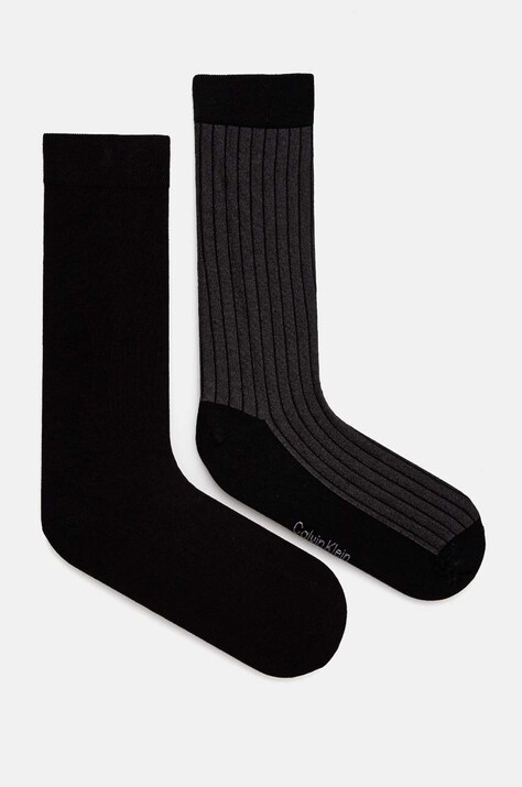 Calvin Klein sosete 2-pack barbati, culoarea negru, 701229437