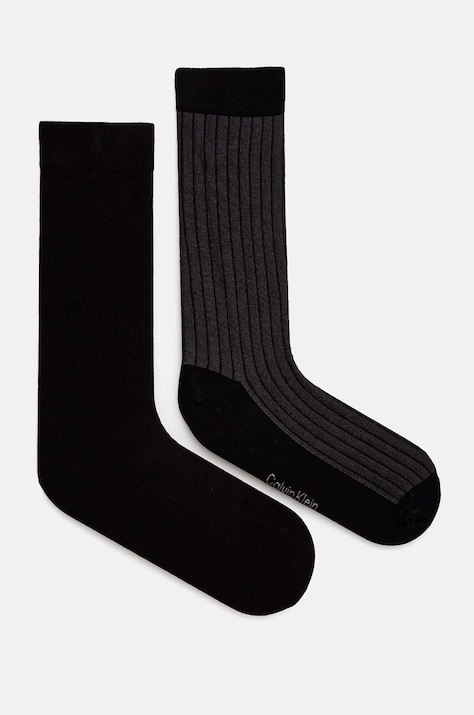 Κάλτσες Calvin Klein 2-pack χρώμα: μαύρο, 701229437