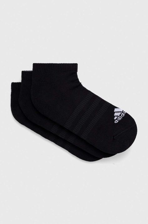 Nogavice adidas 3-pack Low-Cut Socks 3-Pack črna barva IC1332