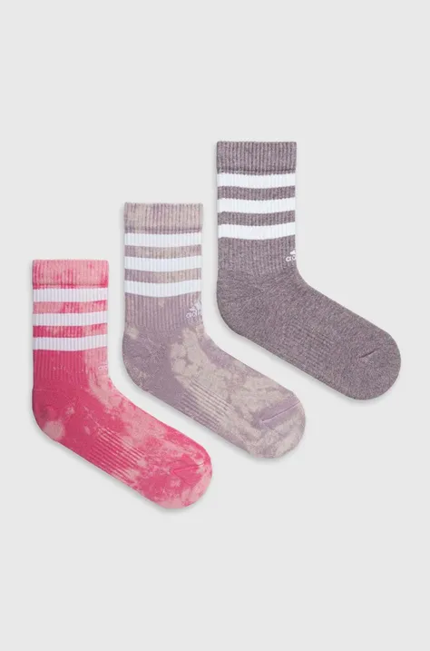 Κάλτσες adidas 3-pack χρώμα: ροζ