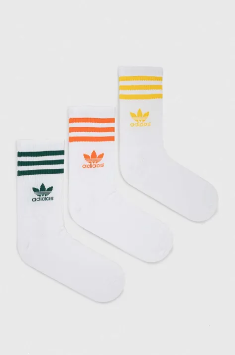 Ponožky adidas Originals 3-pack bílá barva, IU2661