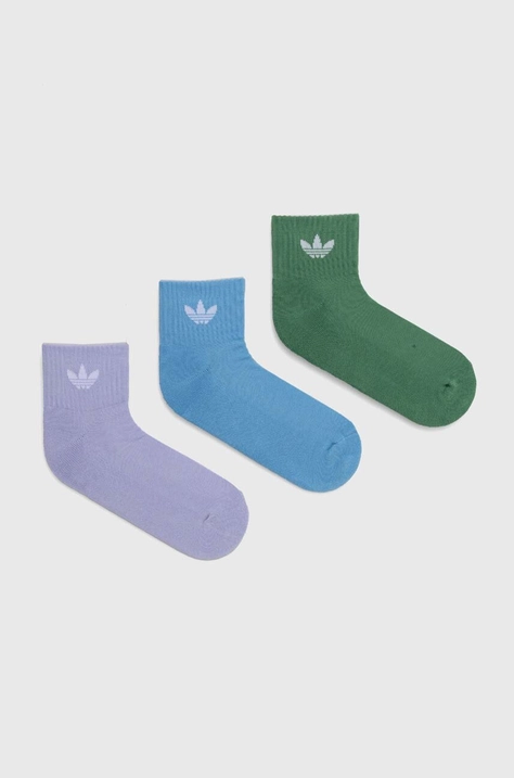 adidas Originals skarpetki 3-pack kolor niebieski IU2698