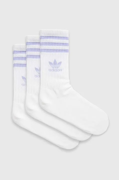 Κάλτσες adidas Originals 3-pack χρώμα: άσπρο, IW9268