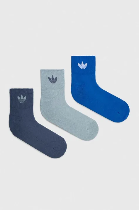 adidas Originals skarpetki 3-pack kolor niebieski