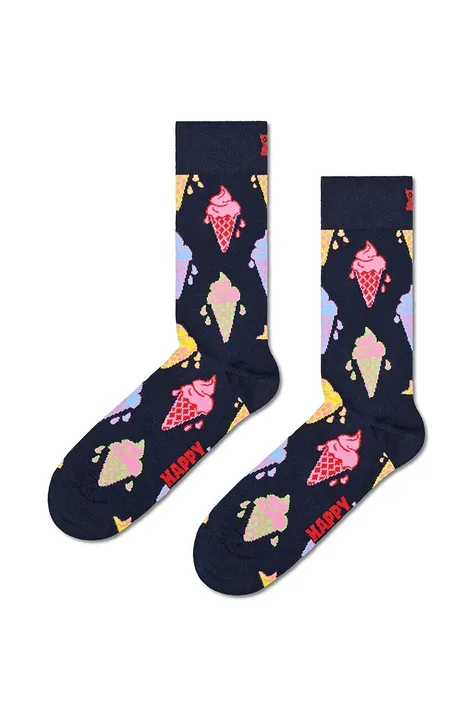 Ponožky Happy Socks Ice Cream Sock tmavomodrá barva