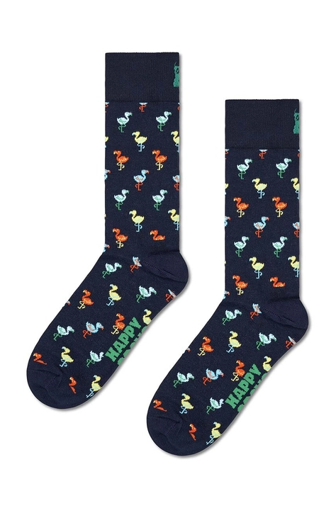 Happy Socks sosete Flamingo culoarea albastru marin