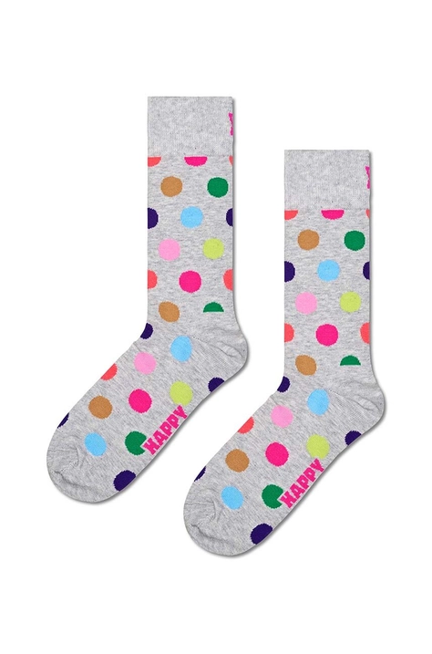 Nogavice Happy Socks Big Dot Sock siva barva