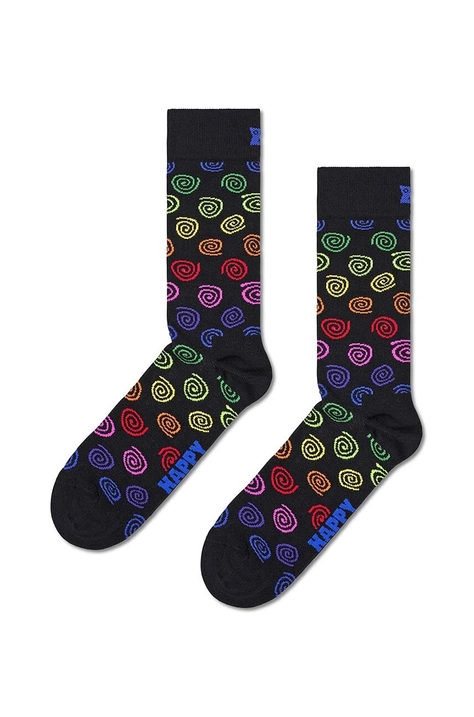 Шкарпетки Happy Socks Swirl Sock колір чорний