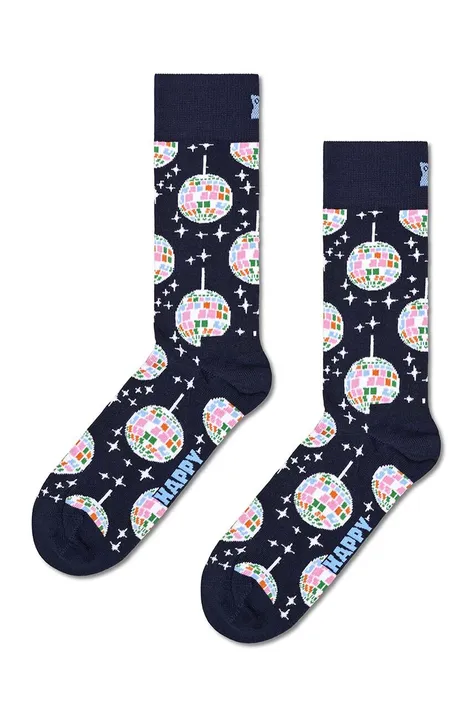 Ponožky Happy Socks Disco Ball Sock tmavomodrá barva