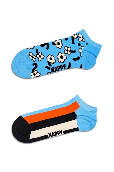 Κάλτσες Happy Socks Blue Low Socks 2-pack