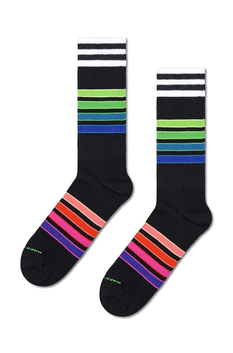 Nogavice Happy Socks Street Stripe Sneaker črna barva