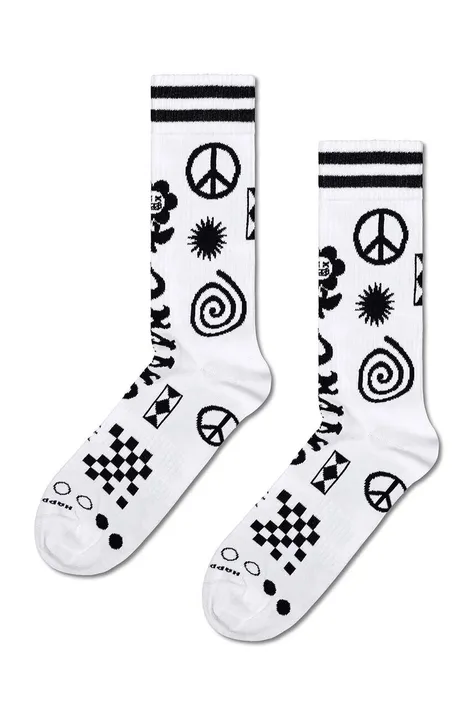 Happy Socks skarpetki Random Rave Sneaker kolor biały