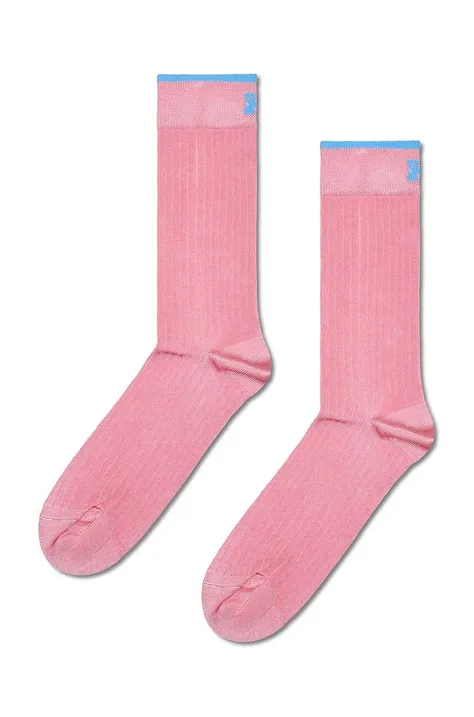 Ponožky Happy Socks Slinky ružová farba