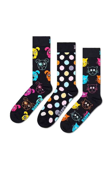 Happy Socks Skarpetki Classic Dog 3-pack kolor granatowy