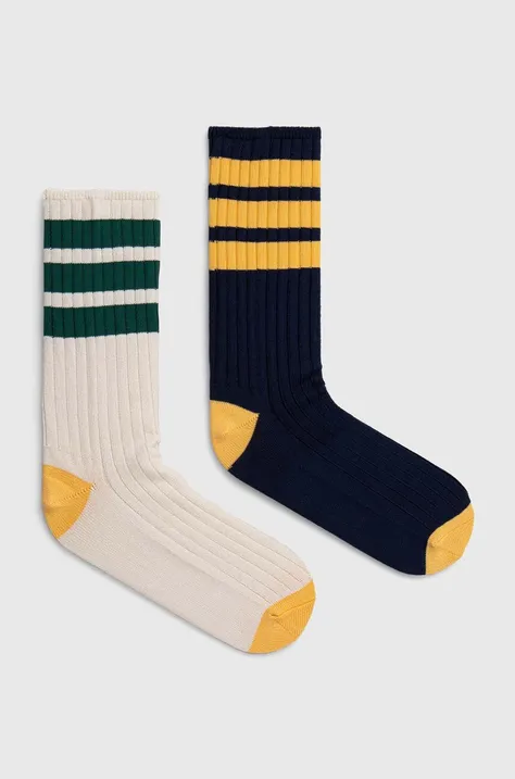 Ponožky adidas Originals 2-pak béžová farba, IR6201