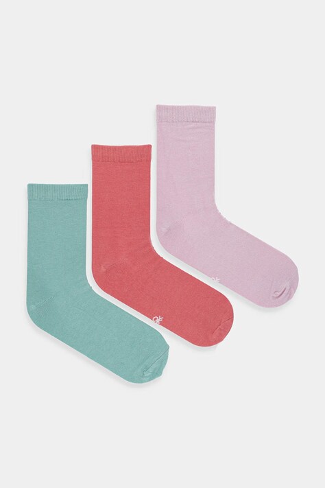 United Colors of Benetton skarpetki 3-pack kolor różowy 6GRD2701M