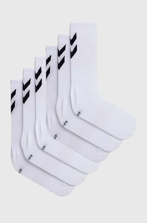 Ponožky Hummel 6-pack bílá barva