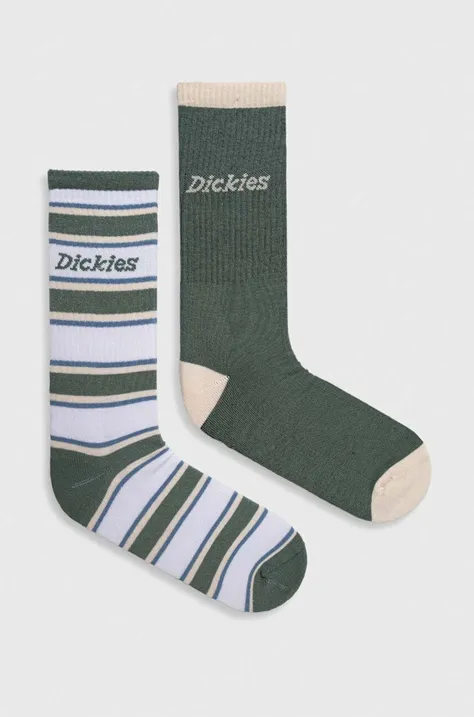 Čarape Dickies GLADE SPRING SOCKS 2-pack boja: zelena, DK0A4YPT